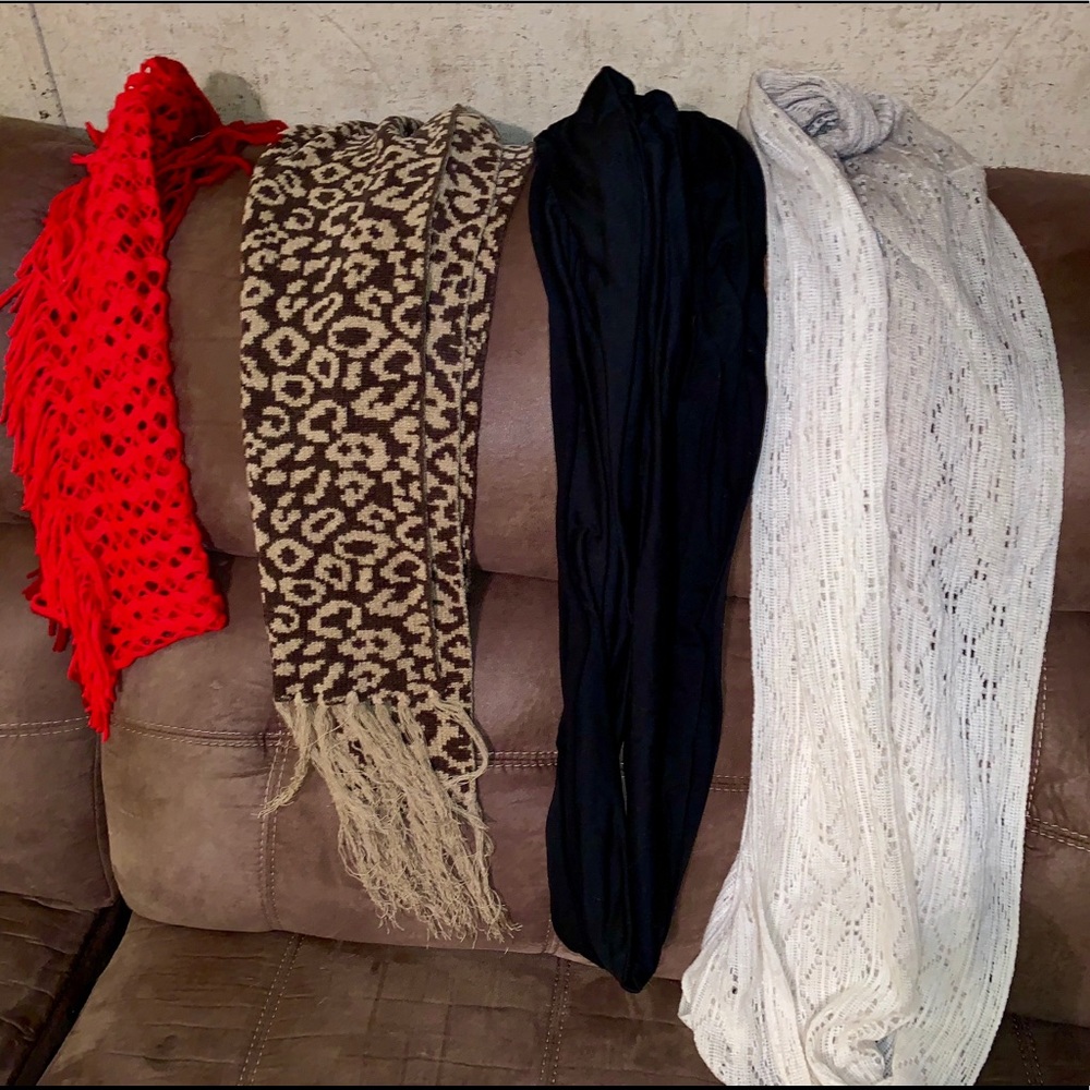 4 beautiful, soft scarves